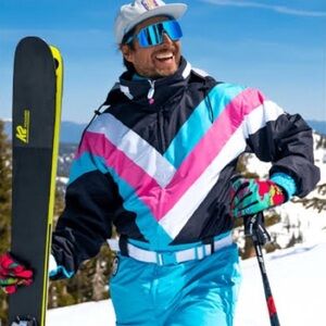 Tipsy Elves Men's Pastel Pro Snow Ski‎ Suit Size Large NEW